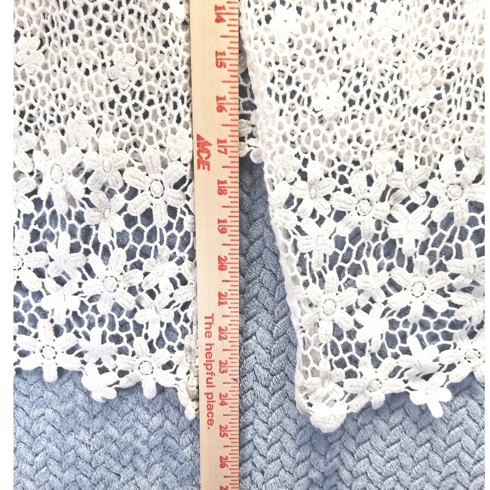 Chris McLaughlin White Floral Crochet Cardigan Sweater Plus Size 3X Cotton Boho - Picture 6 of 10